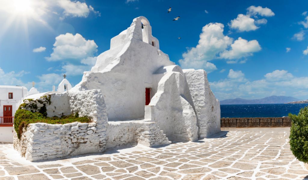 Panagia Paraportiani Church in Mykonos Greece