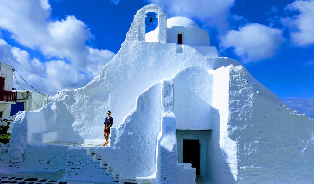 Panagia Paraportiani Church in Mykonos Greece