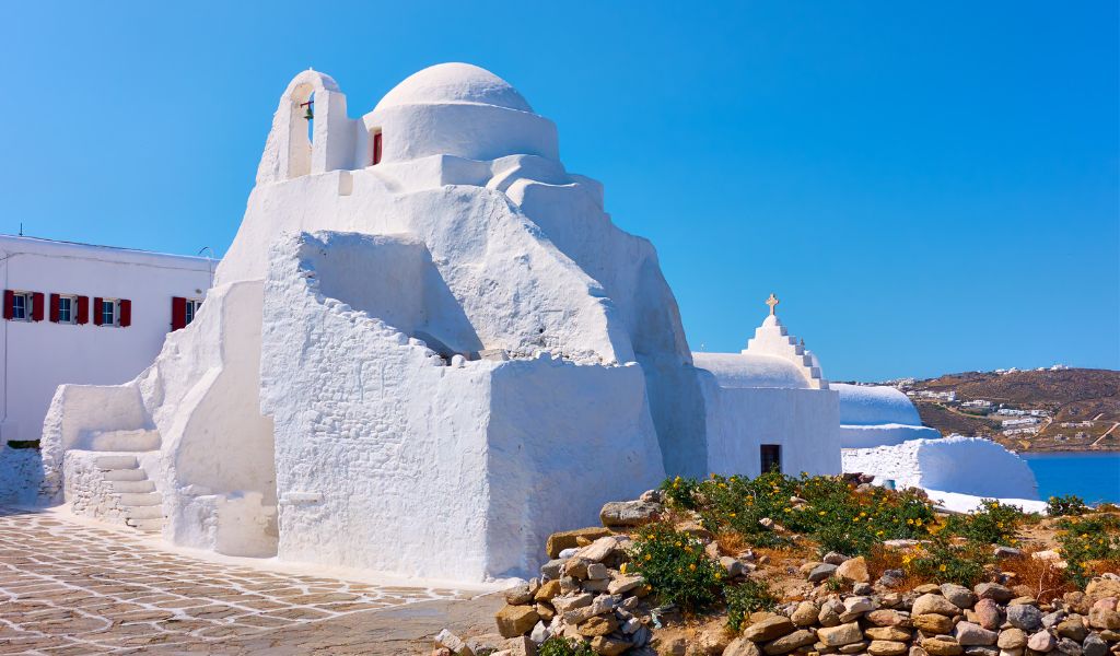 Panagia Paraportiani Church in Mykonos Greece