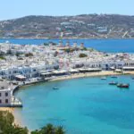 Overview of Mykonos Town Greece