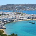 Overview of Mykonos Town Greece