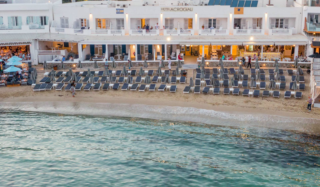 Acrogiali Beachfront Hotel Mykonos in Platis Gialos Mykonos