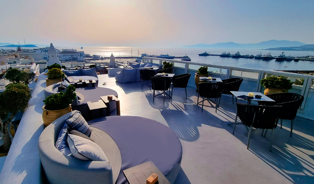 54 Cocktail Bar & Sunset Lounge in Mykonos Town Greece