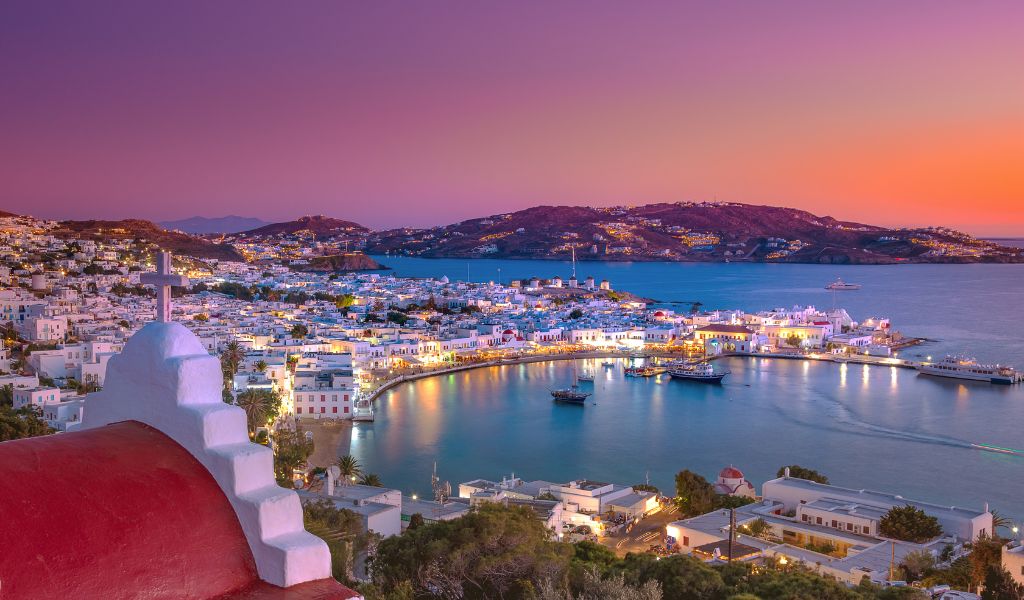 Magnificent View of Mykonos by Night