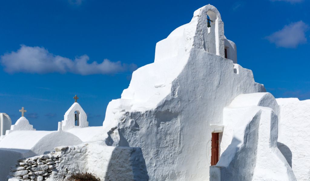 Paraportiani Chrurch in Mykonos Town Mykonos Island Greece